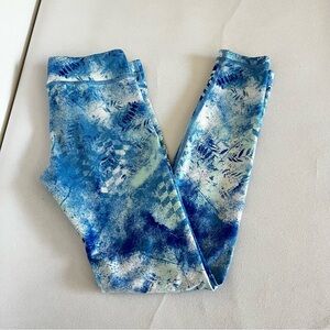 Ivivva Size 8 Blue Printed Legging Lululemon Kids Line Retired